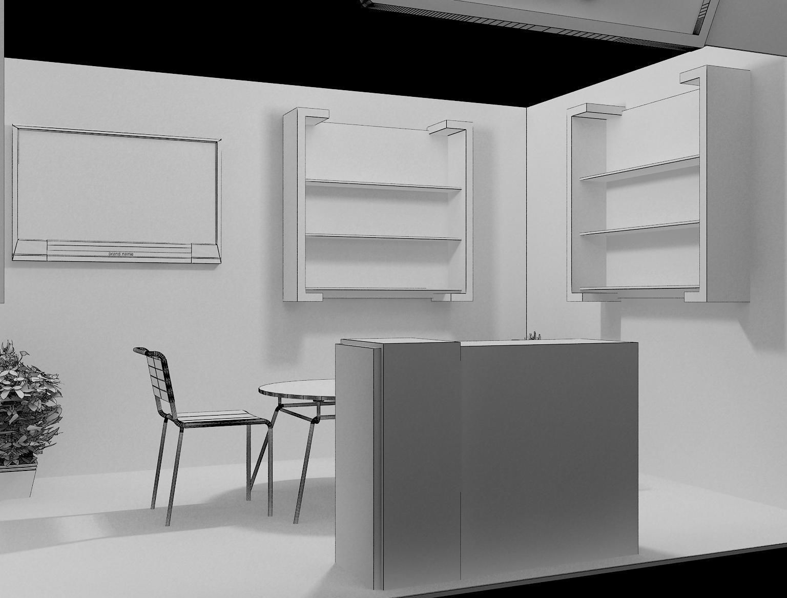 Booth Exhibition Stand a11 3D model_11