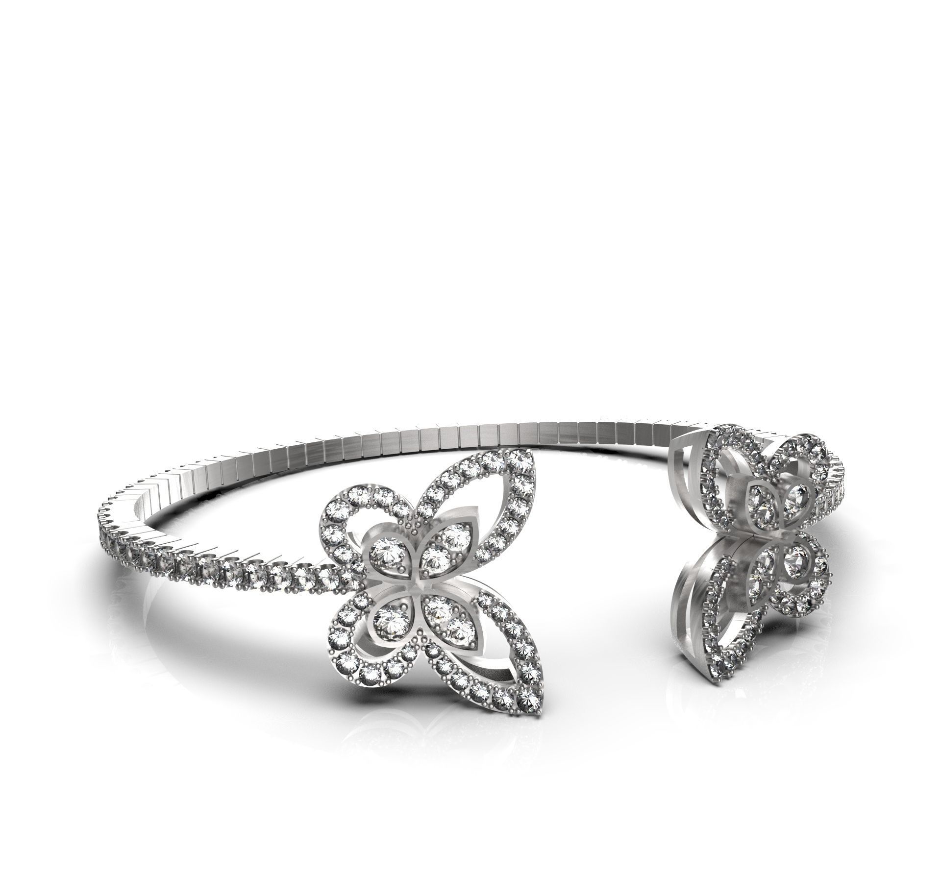 butterfly bracelet 3D print model_10