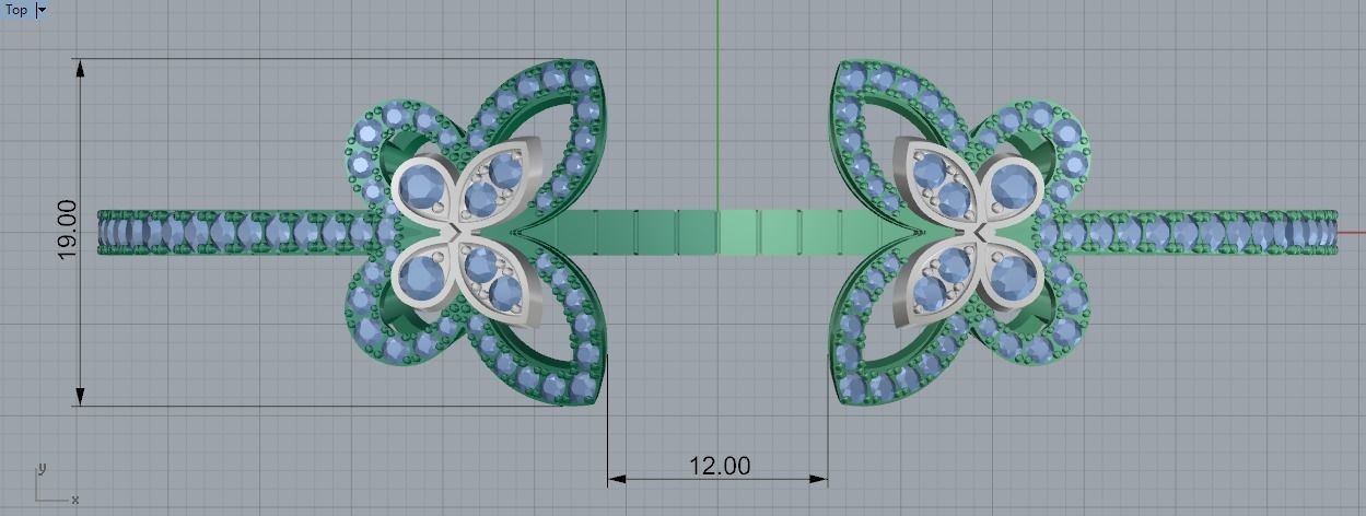 butterfly bracelet 3D print model_4