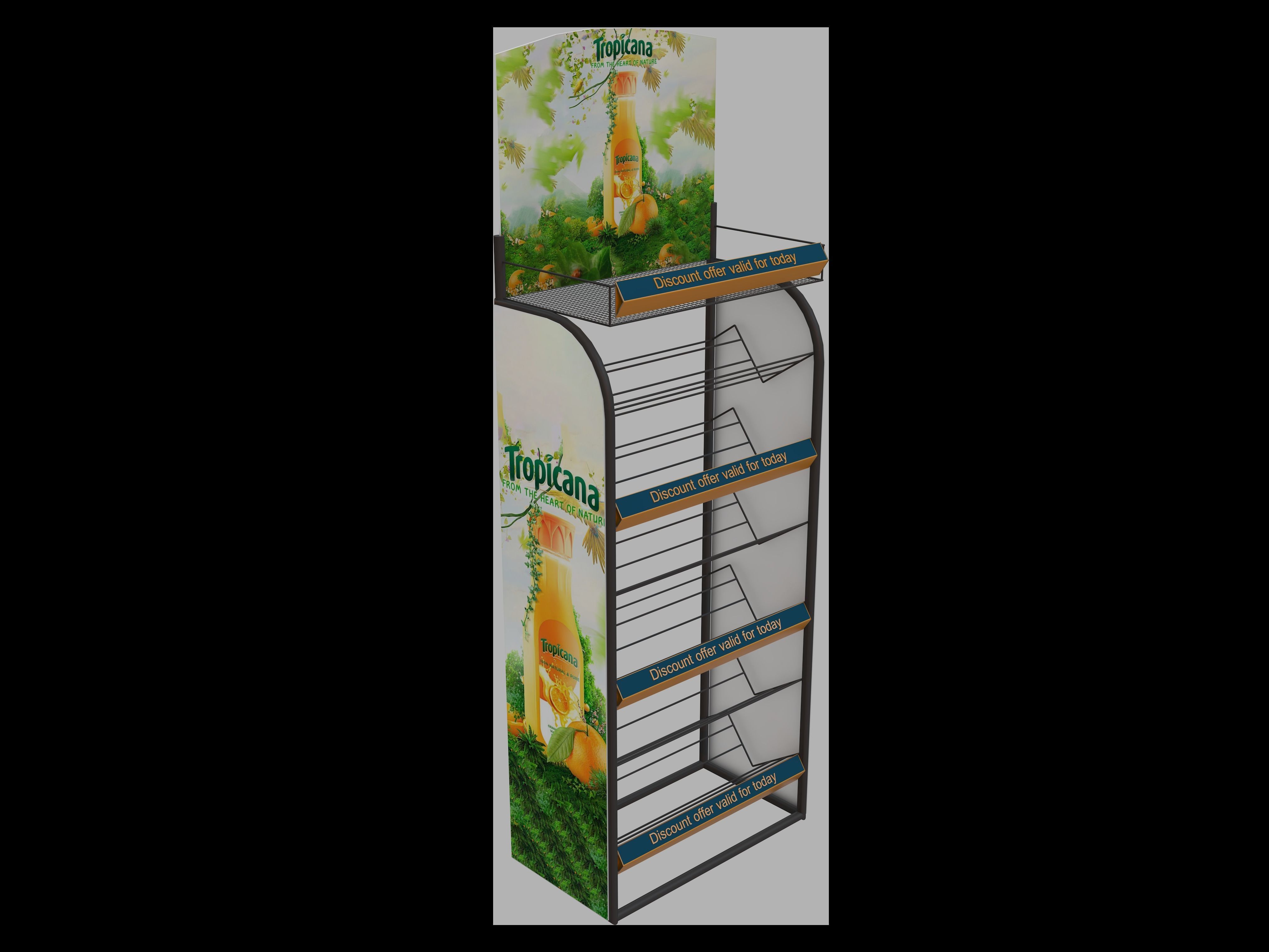 Product Display Stand Gondola 3D model_2