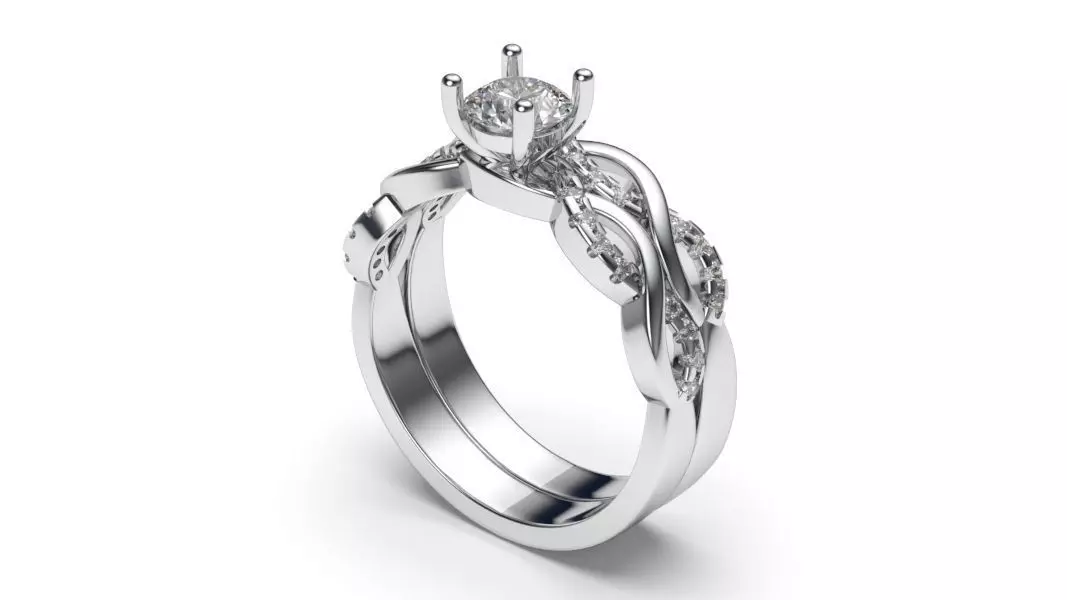 solitaire with ring sizes 8 part S91 3D print model