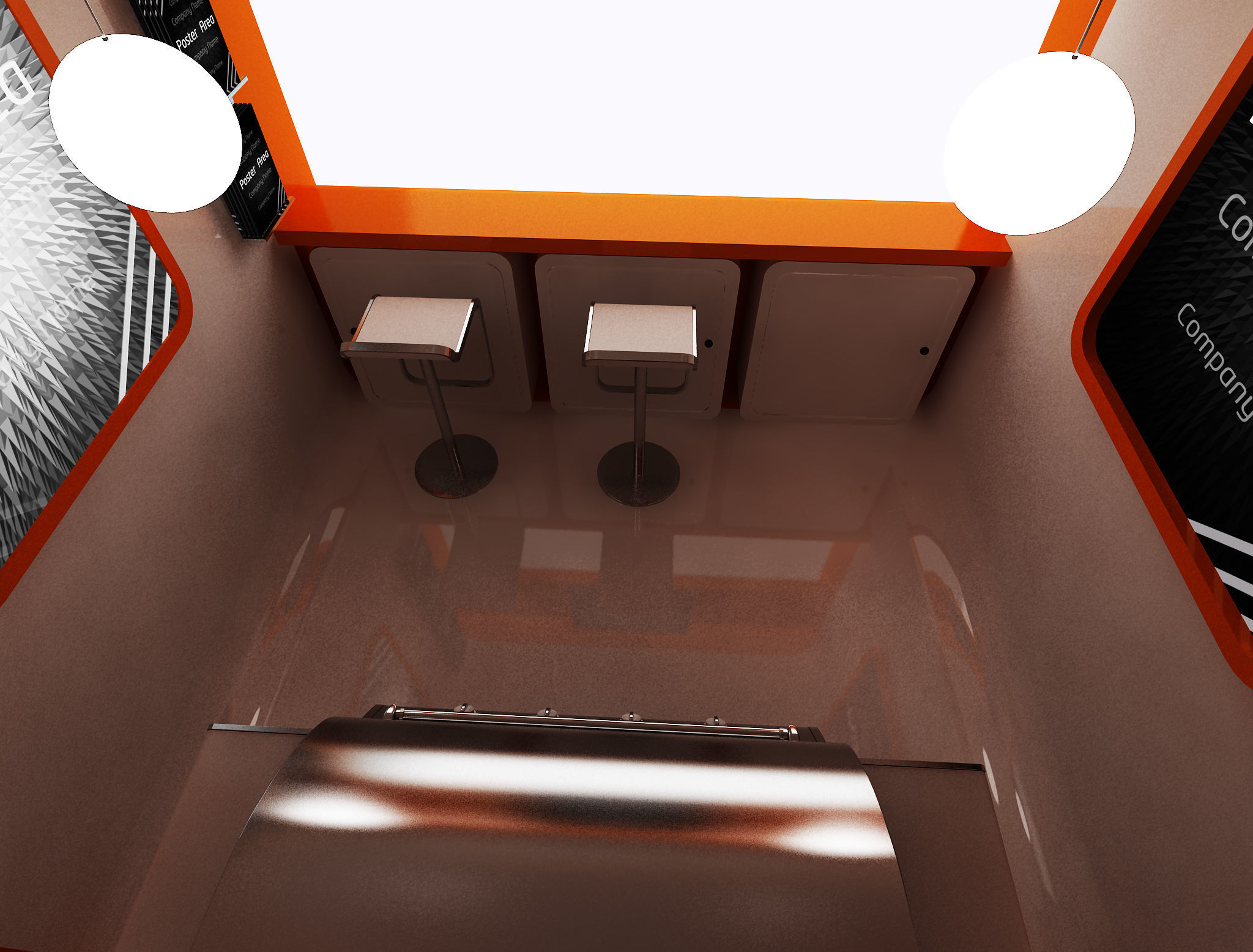 Booth Exhibition Stand a10 3D model_14