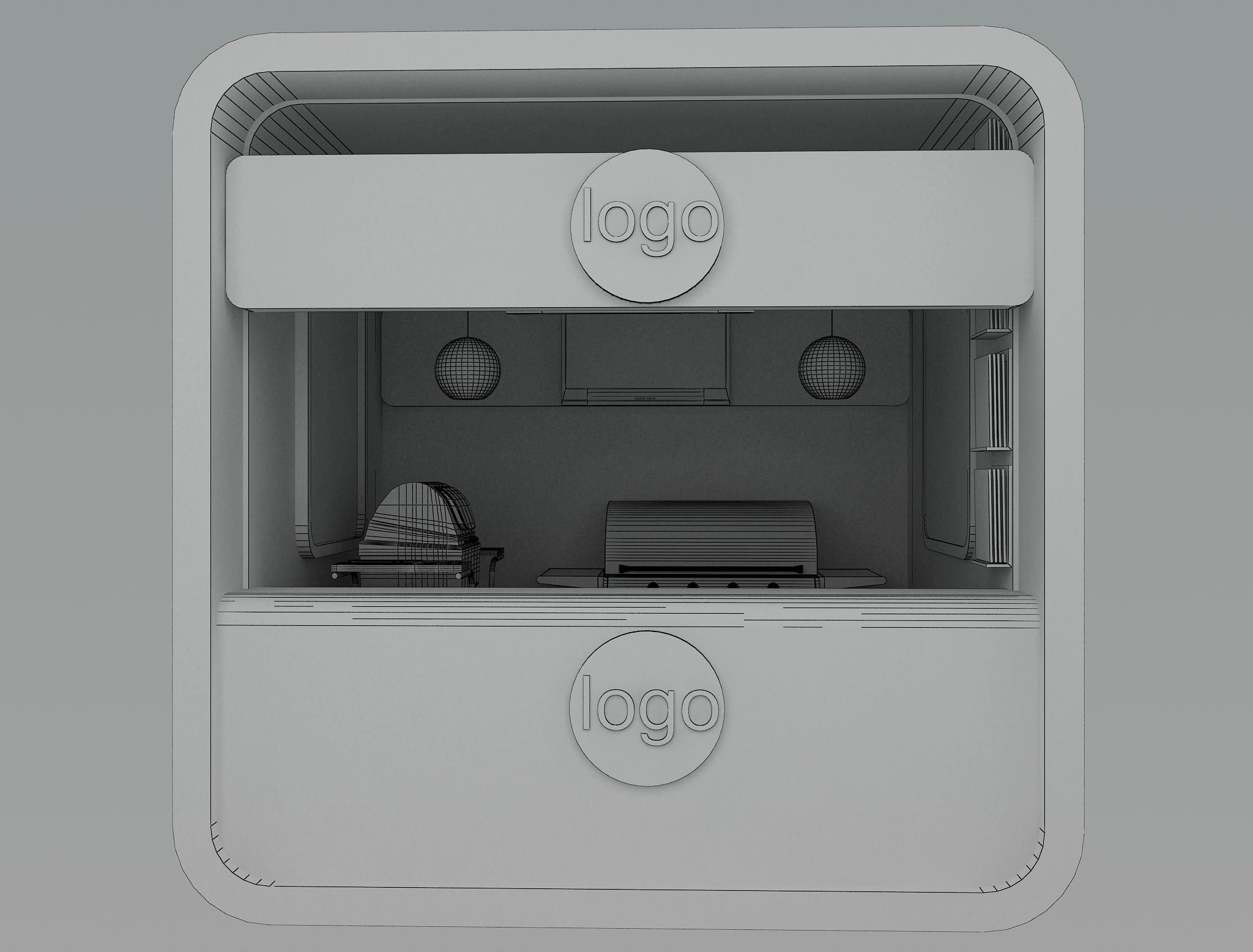 Booth Exhibition Stand a10 3D model_7