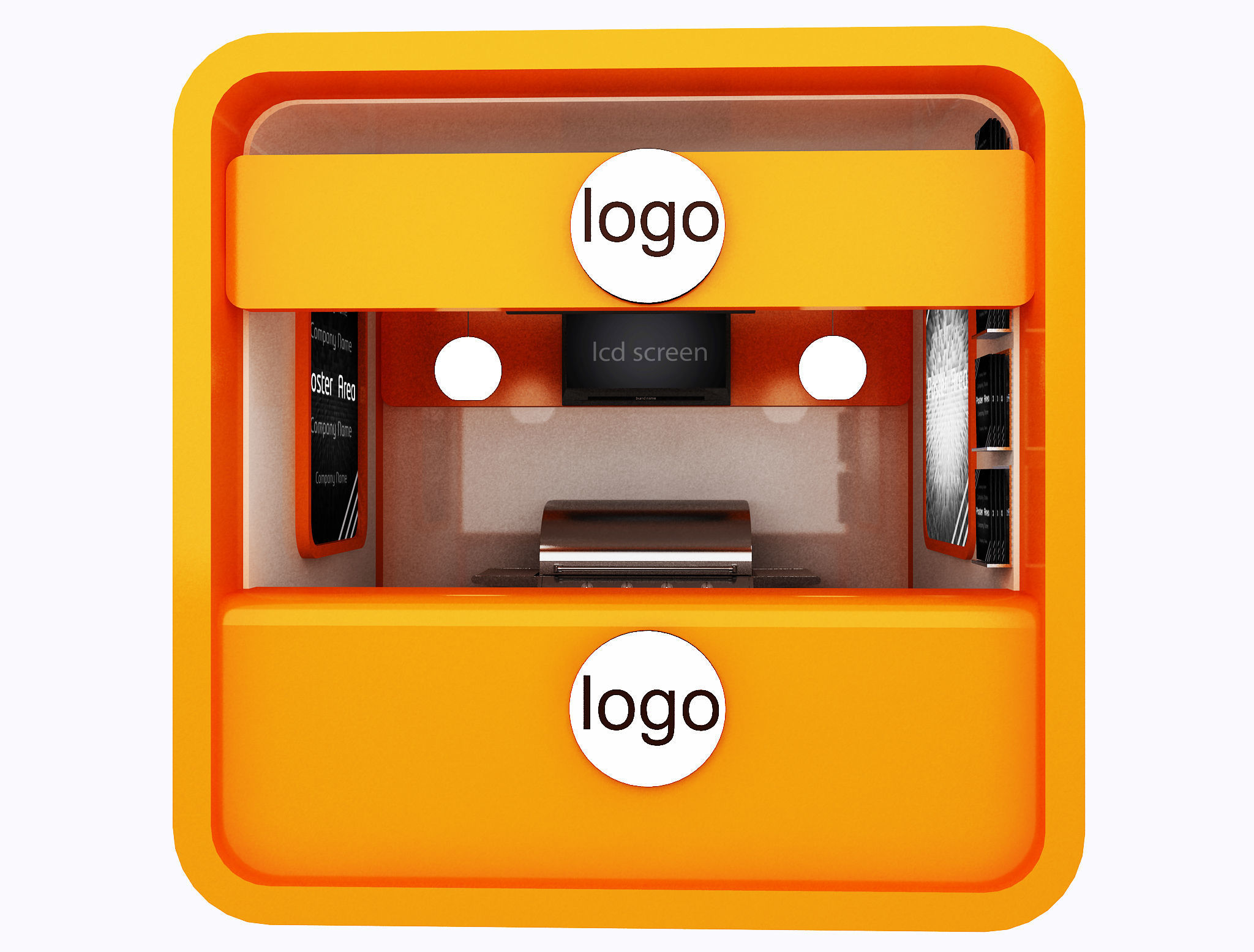 Booth Exhibition Stand a10 3D model_6