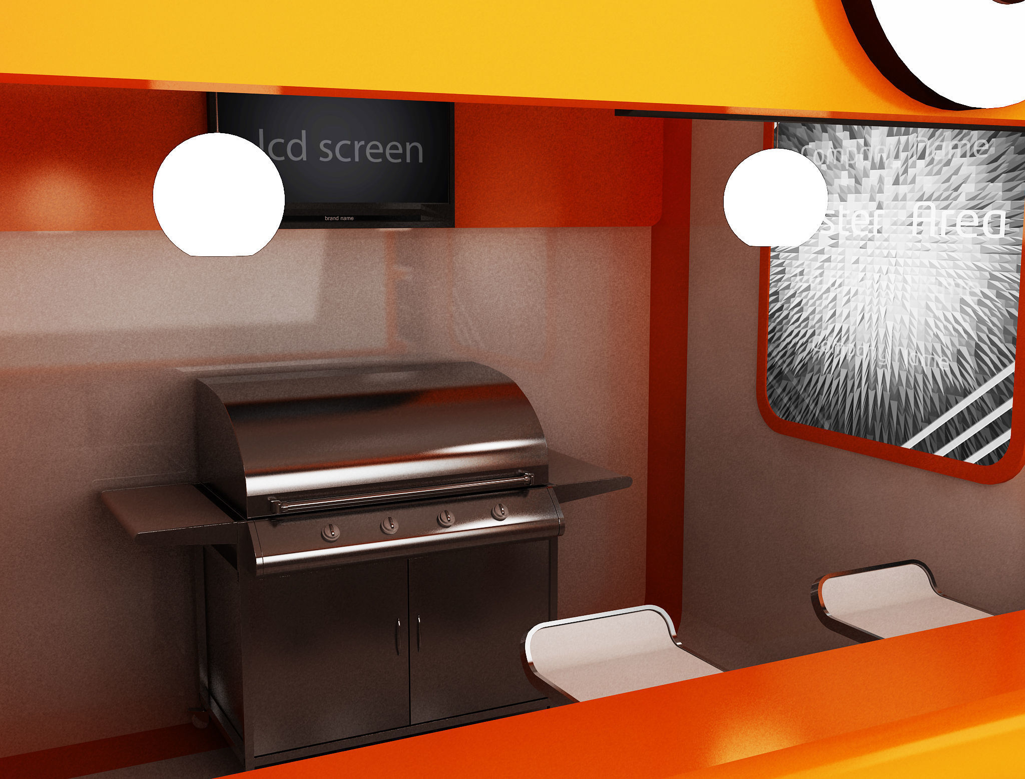 Booth Exhibition Stand a10 3D model_8