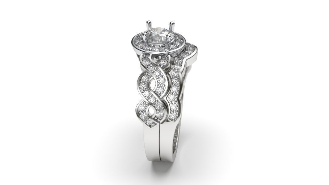 solitaire with ring sizes  8 part S92 3D print model_10