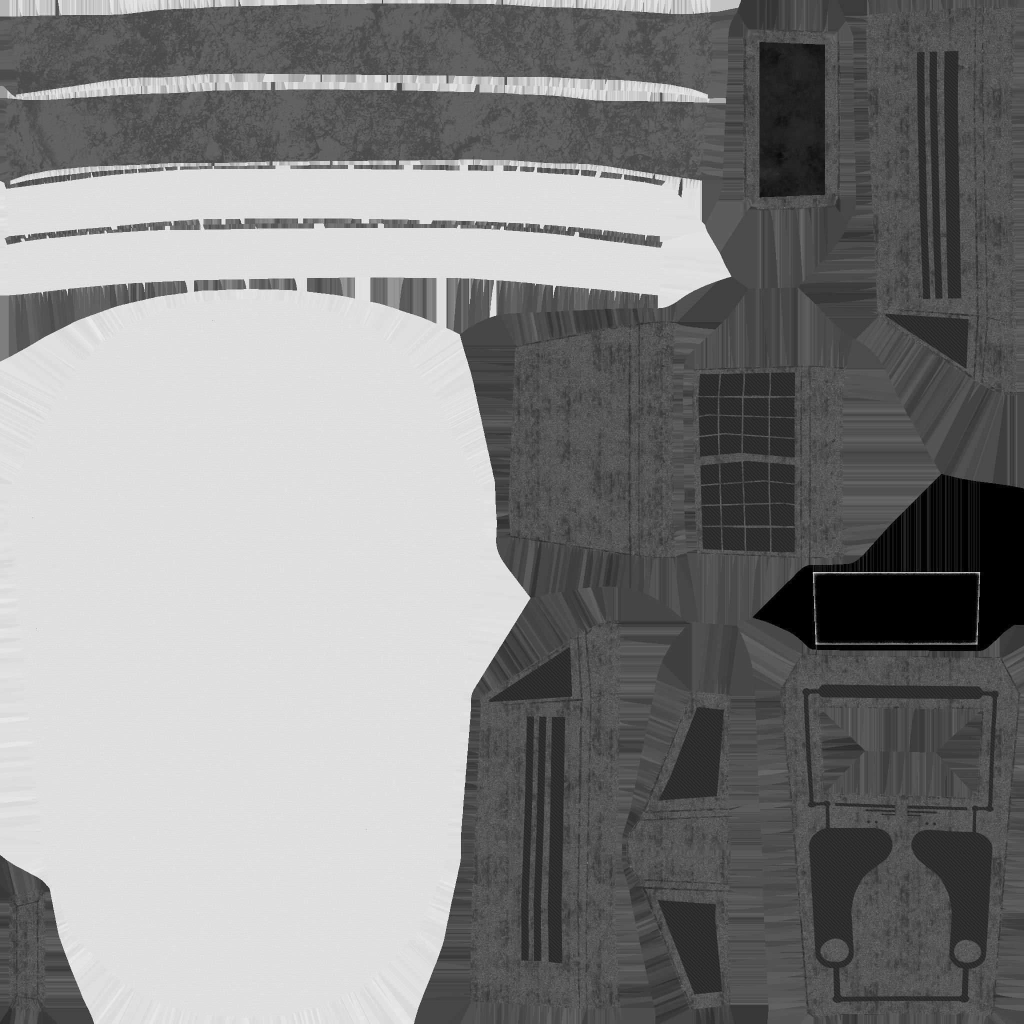 SciFi Backpack E08 Black Red - Fashion Character Design Low-poly 3D model_27