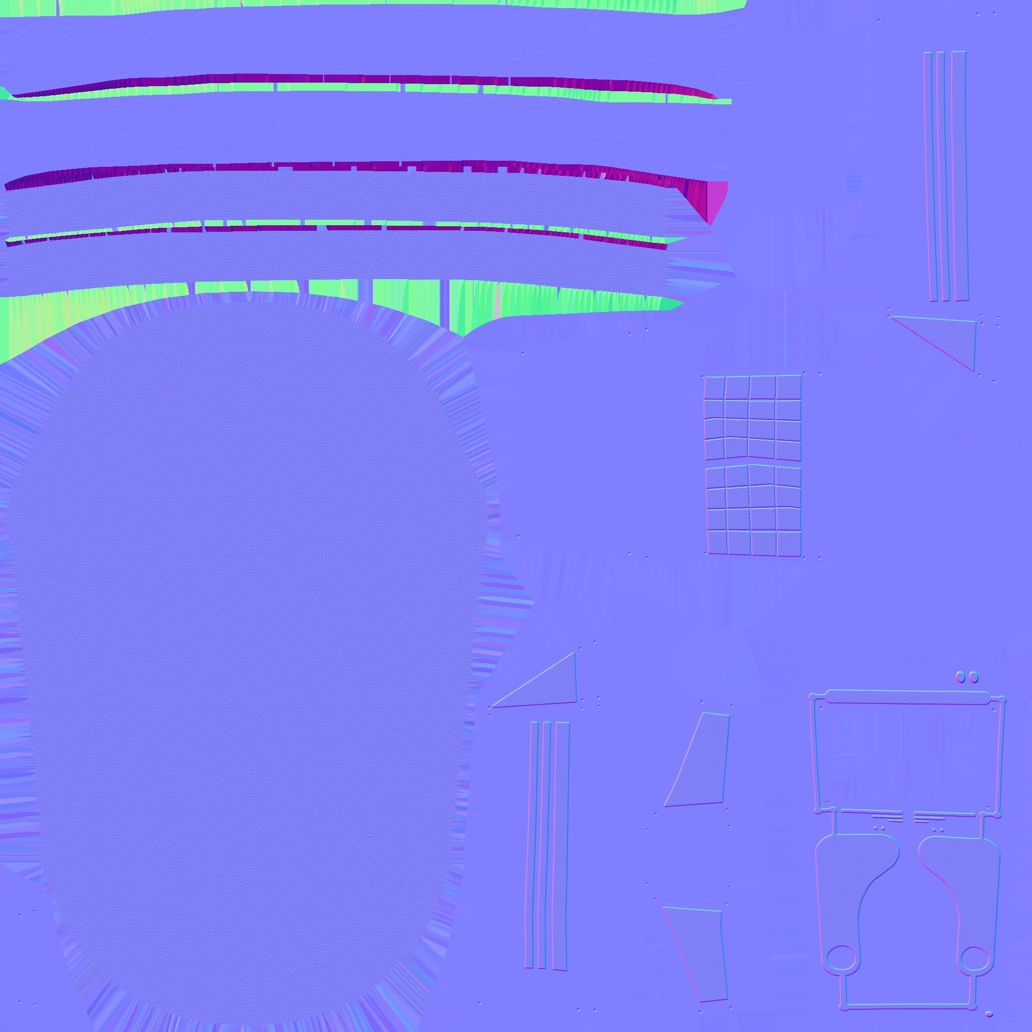 SciFi Backpack E08 Black Red - Fashion Character Design Low-poly 3D model_25