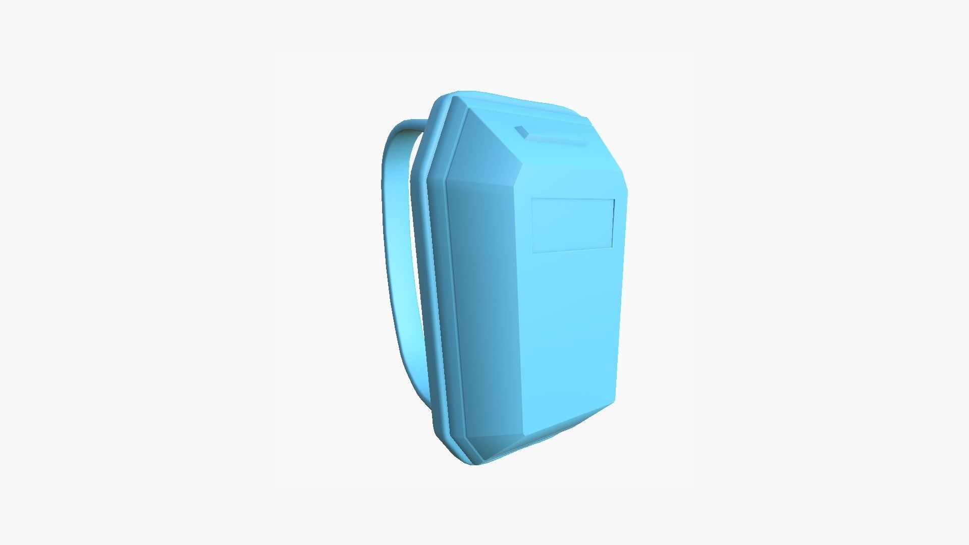 SciFi Backpack E09 Red - Fashion Character Design Low-poly 3D model_8