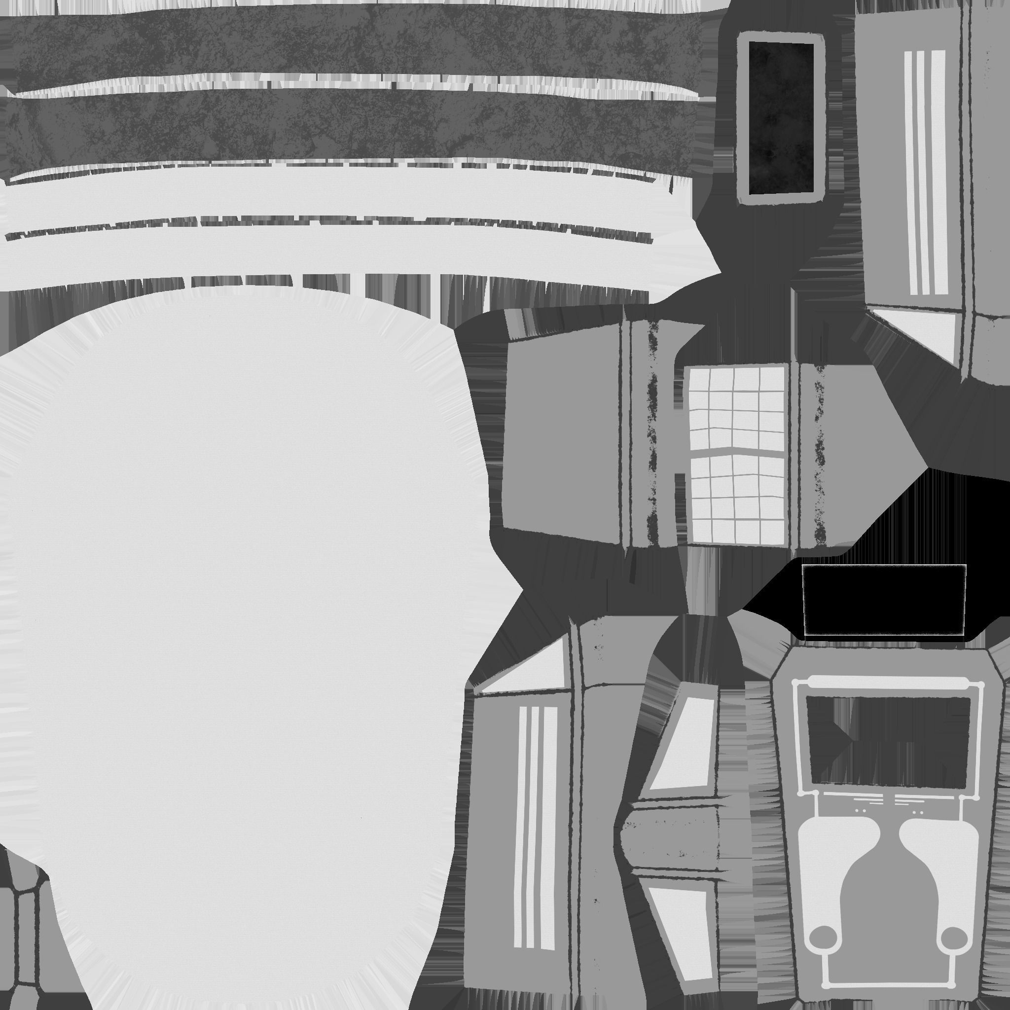 SciFi Backpack E09 Red - Fashion Character Design Low-poly 3D model_23