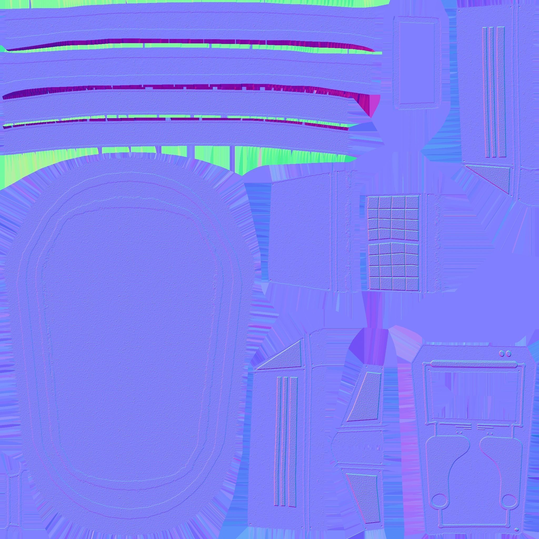 SciFi Backpack E09 Red - Fashion Character Design Low-poly 3D model_25