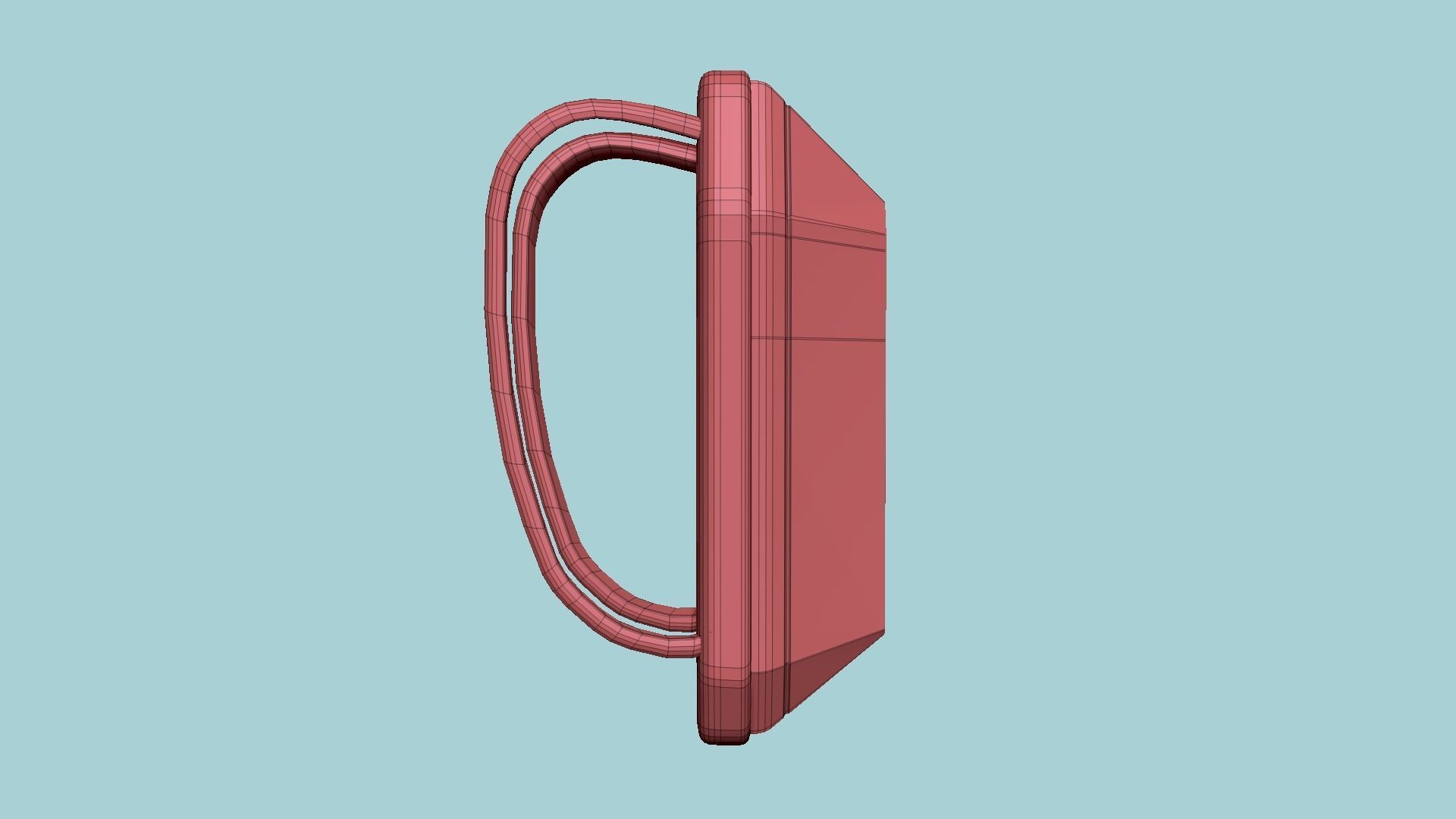 SciFi Backpack E10 Aluminum - Fashion Character Design Low-poly 3D model_17