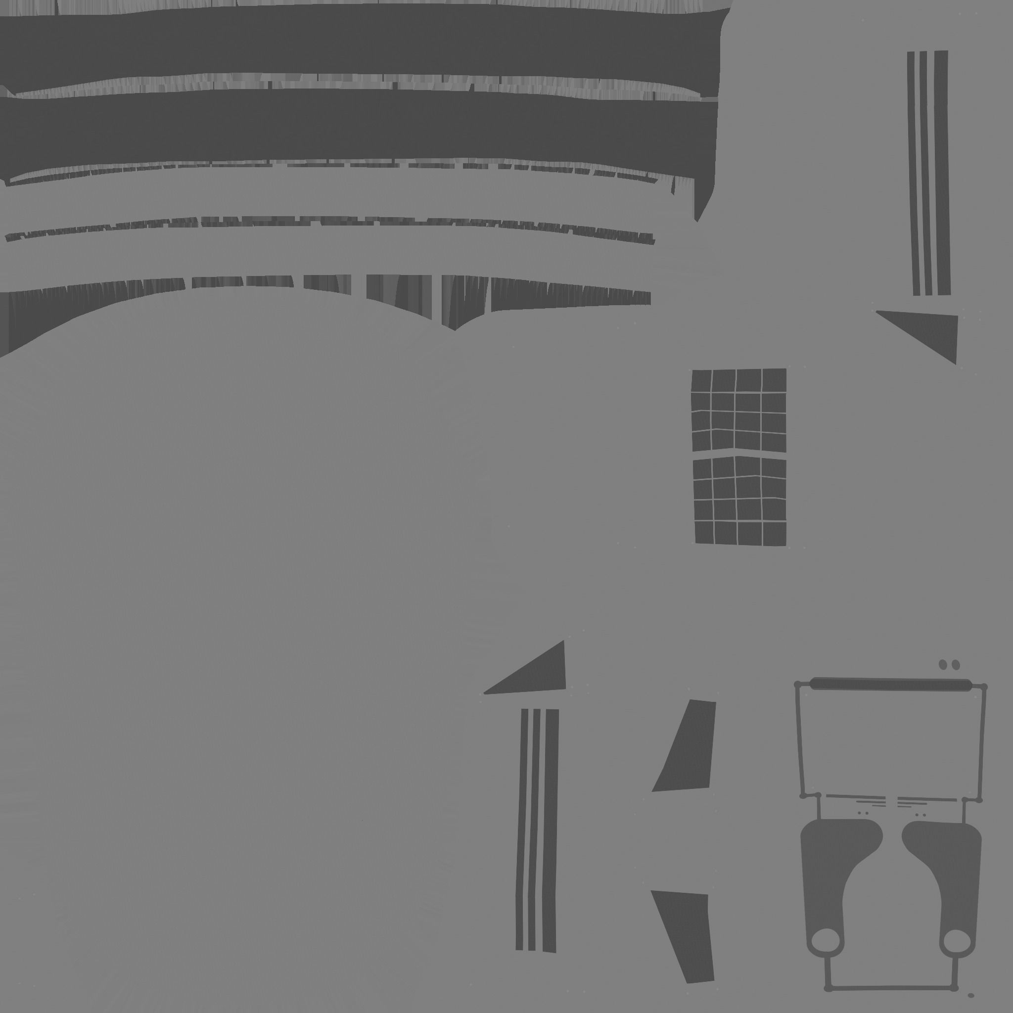 SciFi Backpack E10 Aluminum - Fashion Character Design Low-poly 3D model_23