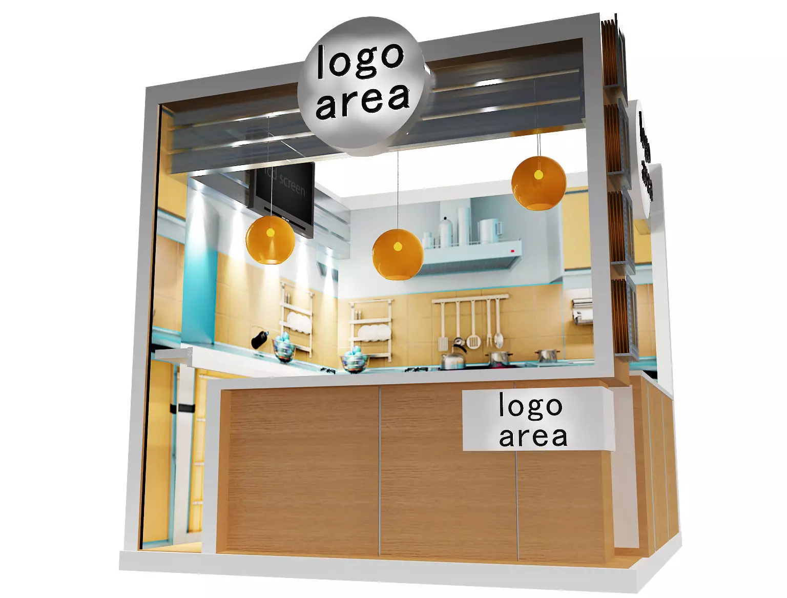 Booth Exhibition Stand a9 3D model_0