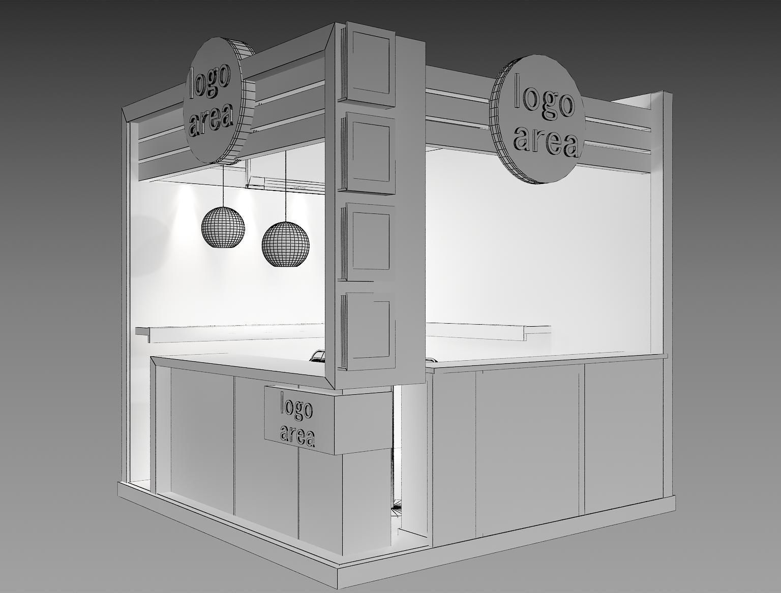 Booth Exhibition Stand a9 3D model_5