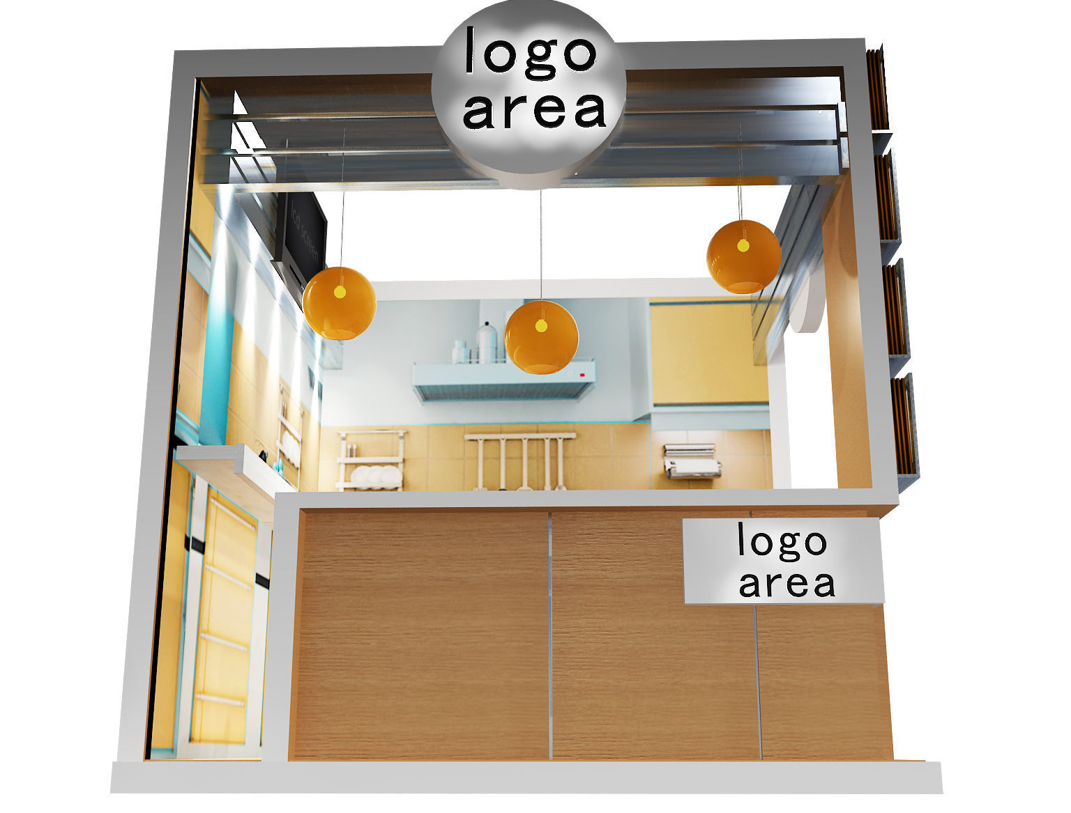 Booth Exhibition Stand a9 3D model_6