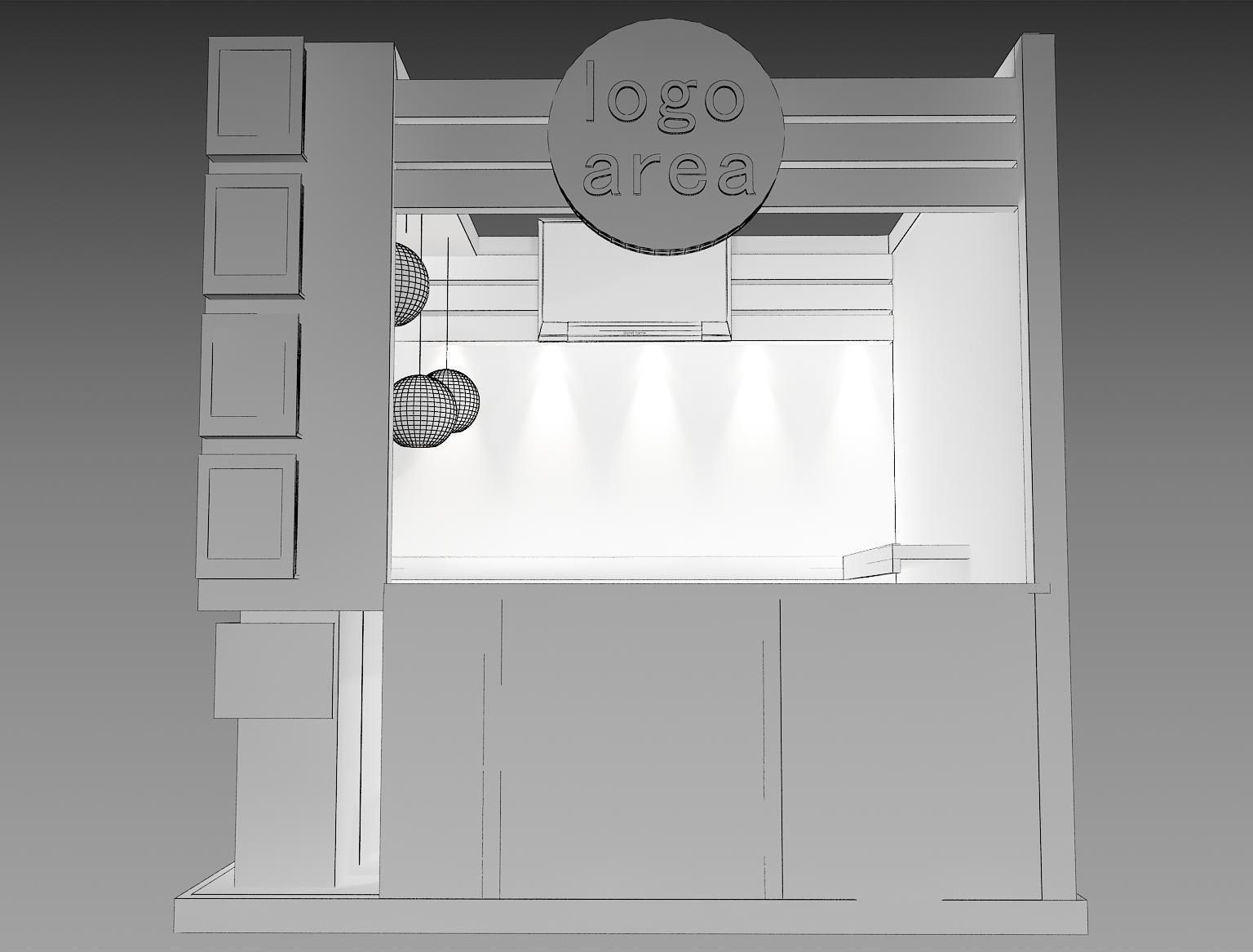 Booth Exhibition Stand a9 3D model_3