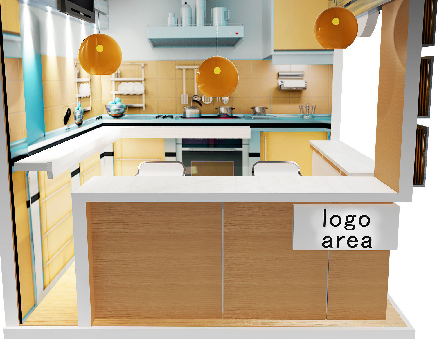 Booth Exhibition Stand a9 3D model_8