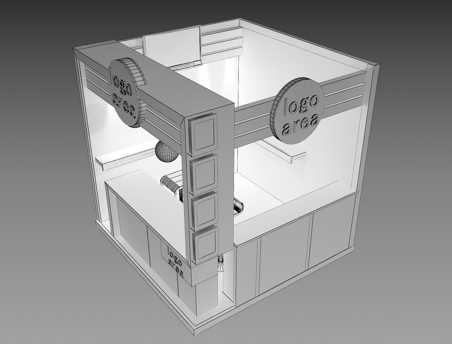 Booth Exhibition Stand a9 3D model_11