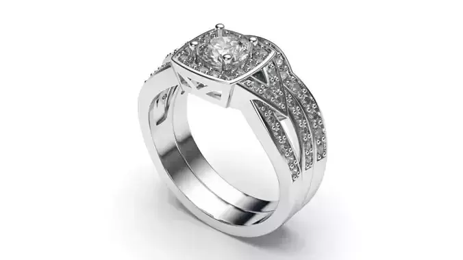 solitaire with ring sizes  8 part S93
