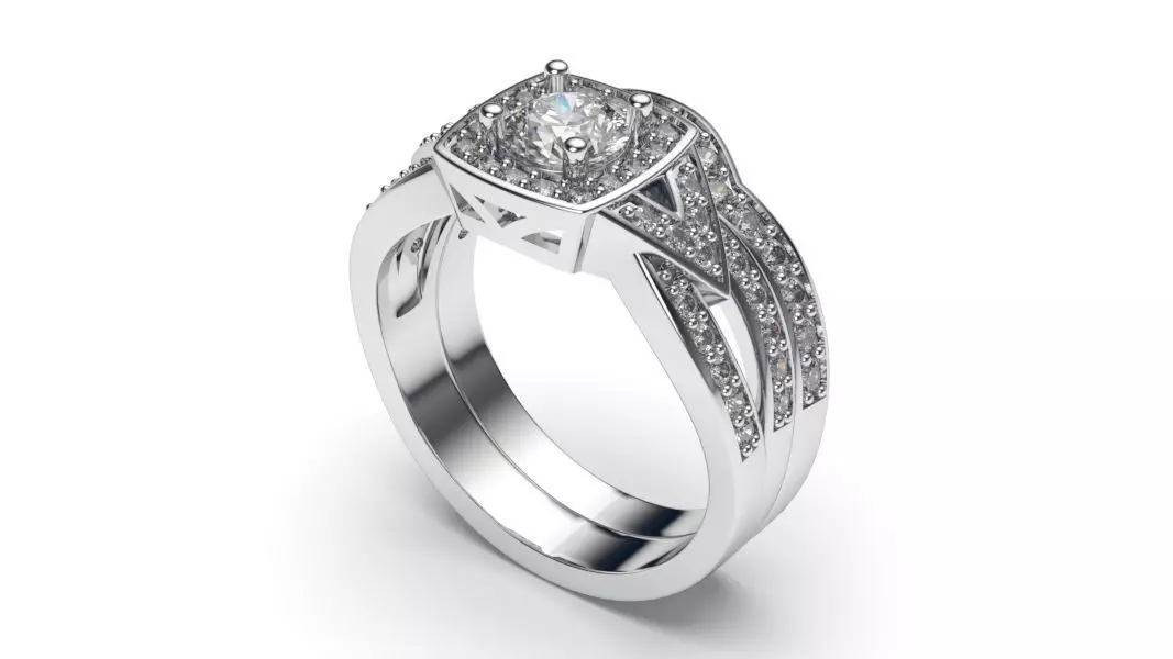 solitaire with ring sizes 8 part S93 3D print model