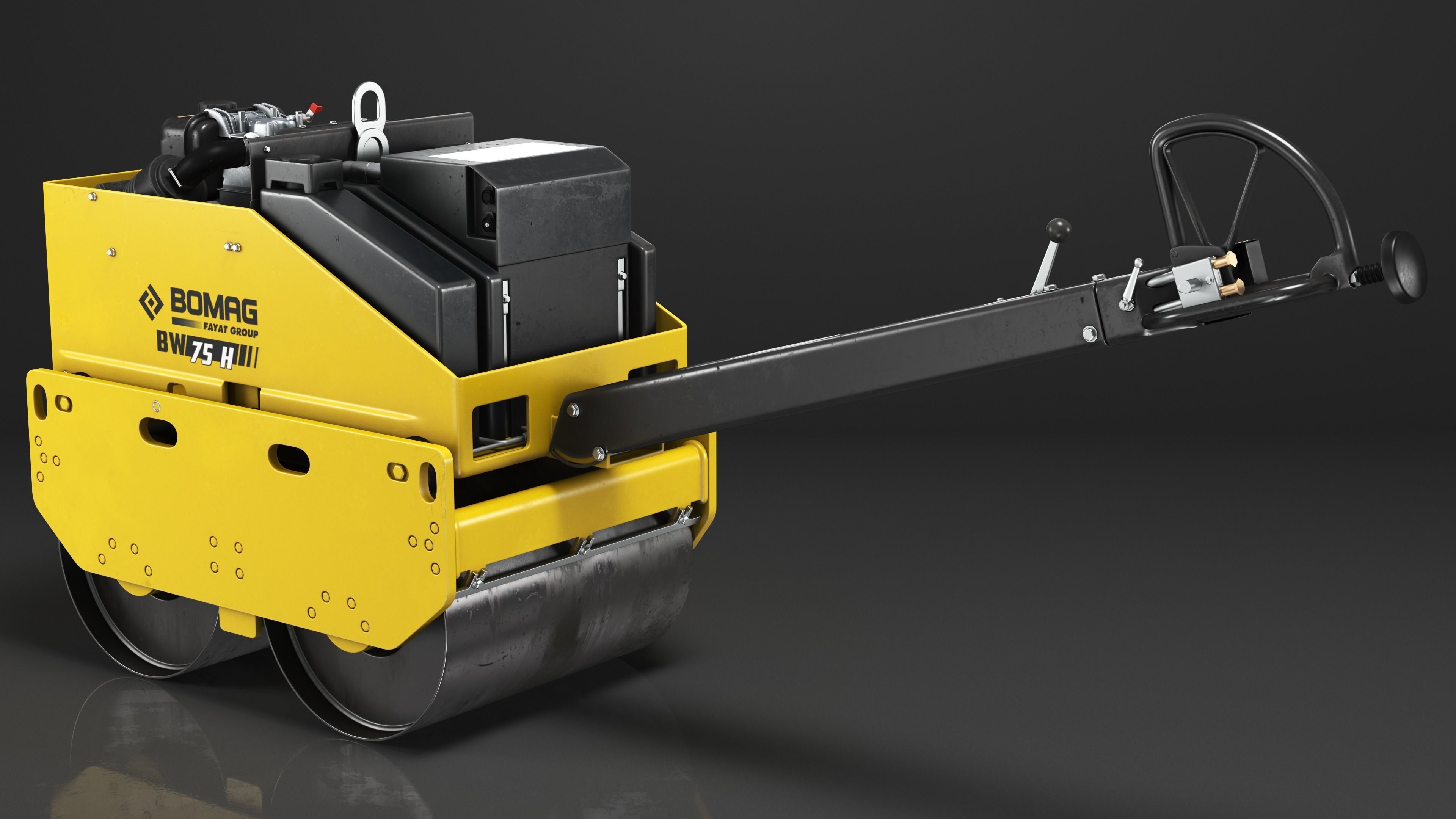 Hand Guided Vibratory Roller BOMAG BW 75H 3D model_33