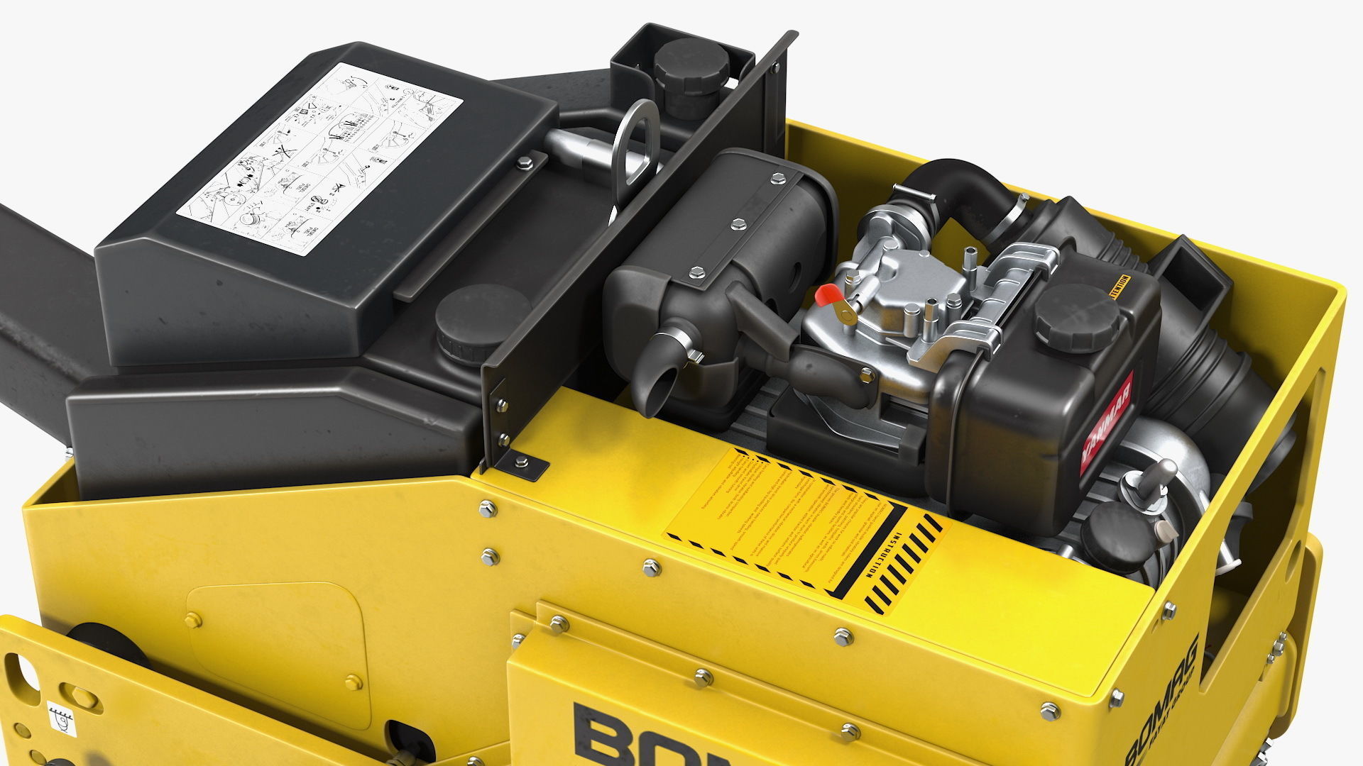 Hand Guided Vibratory Roller BOMAG BW 75H 3D model_14