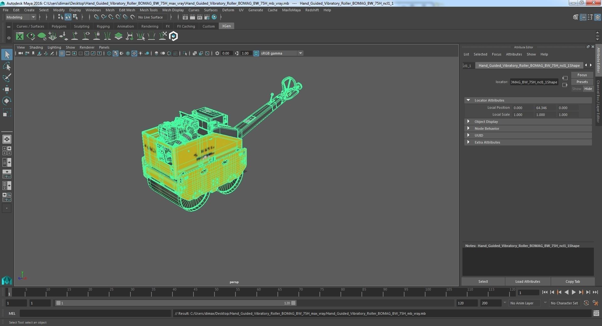 Hand Guided Vibratory Roller BOMAG BW 75H 3D model_36