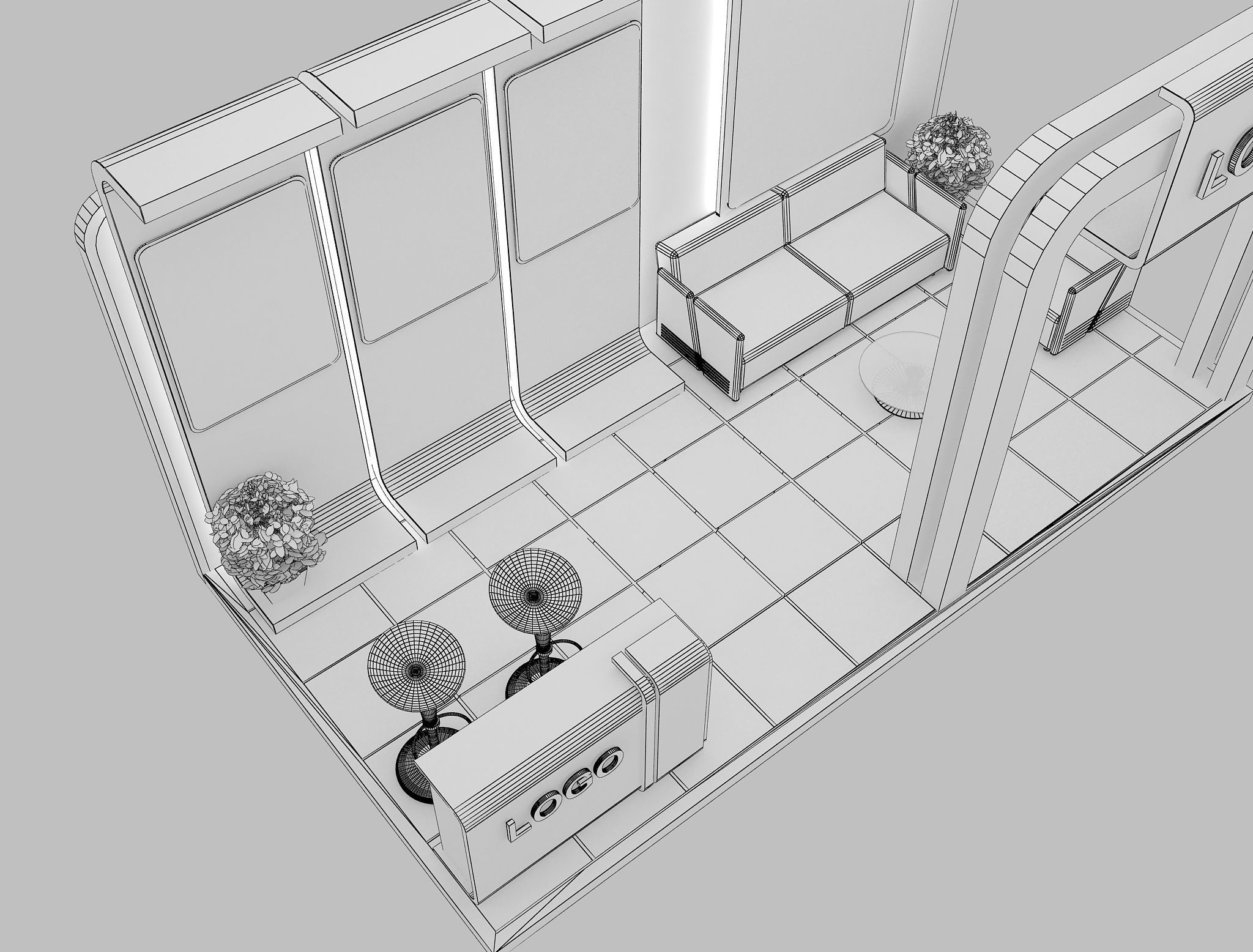 Booth Exhibition Stand a8 3D model_11