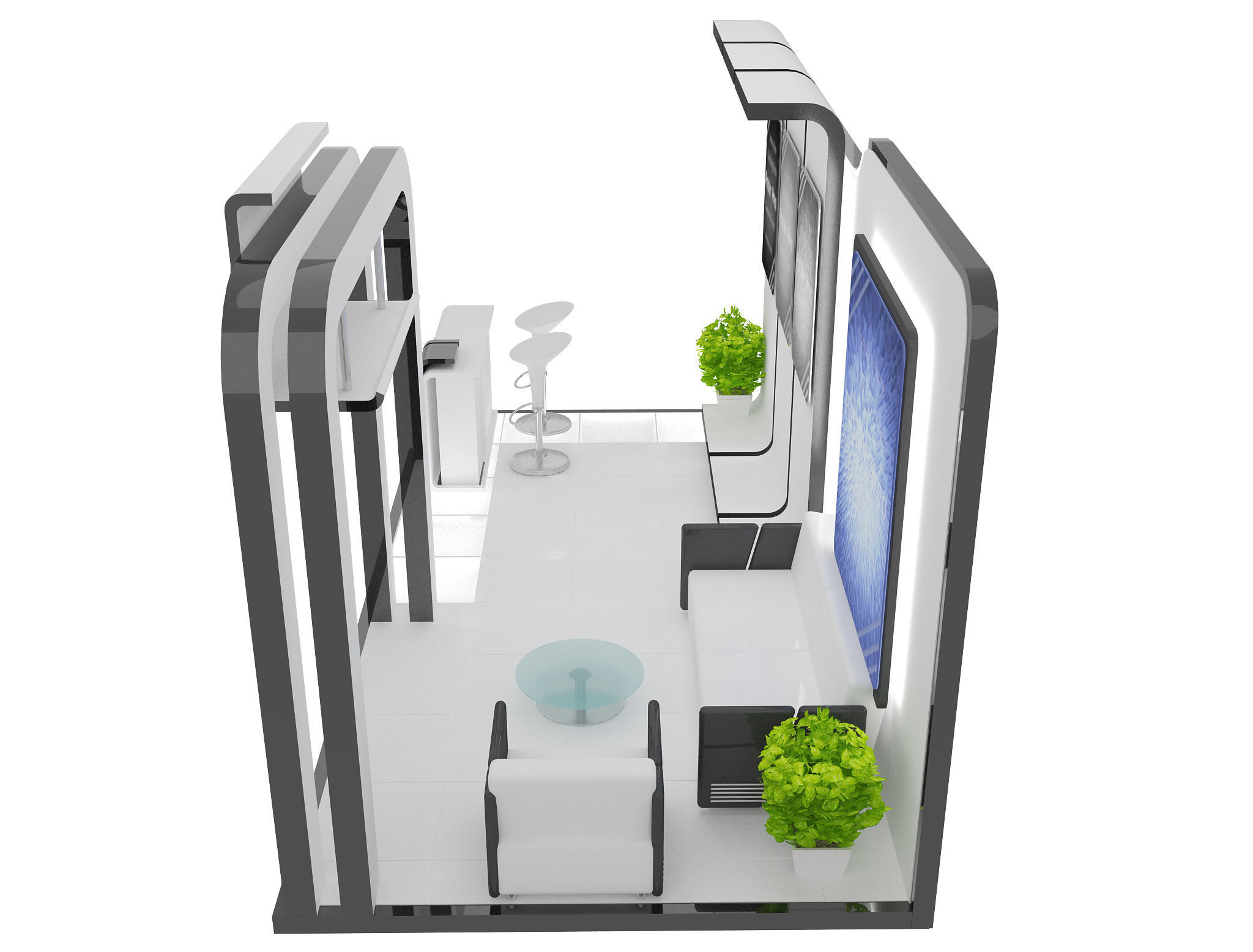 Booth Exhibition Stand a8 3D model_8