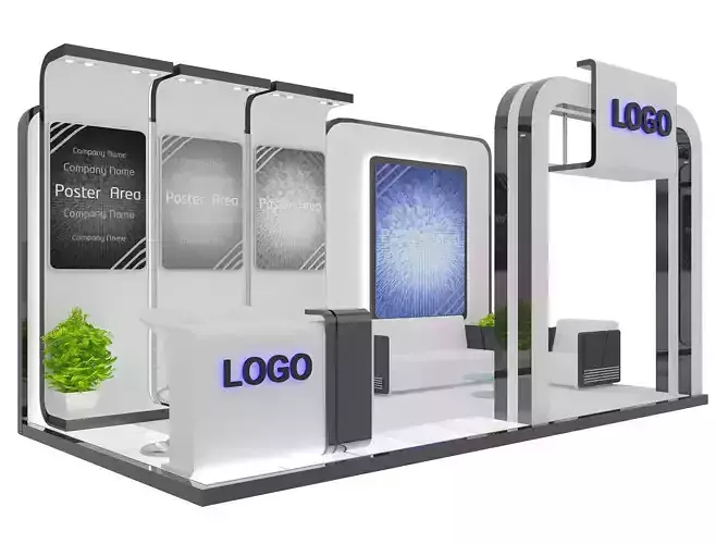 Booth Exhibition Stand a8 3D model