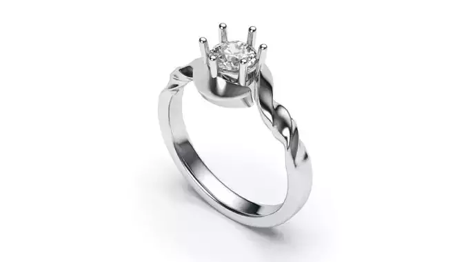 solitaire with ring sizes  8 part S95