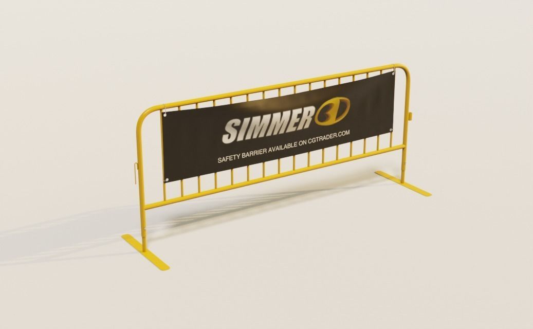 Safety Barrier 3D model_6
