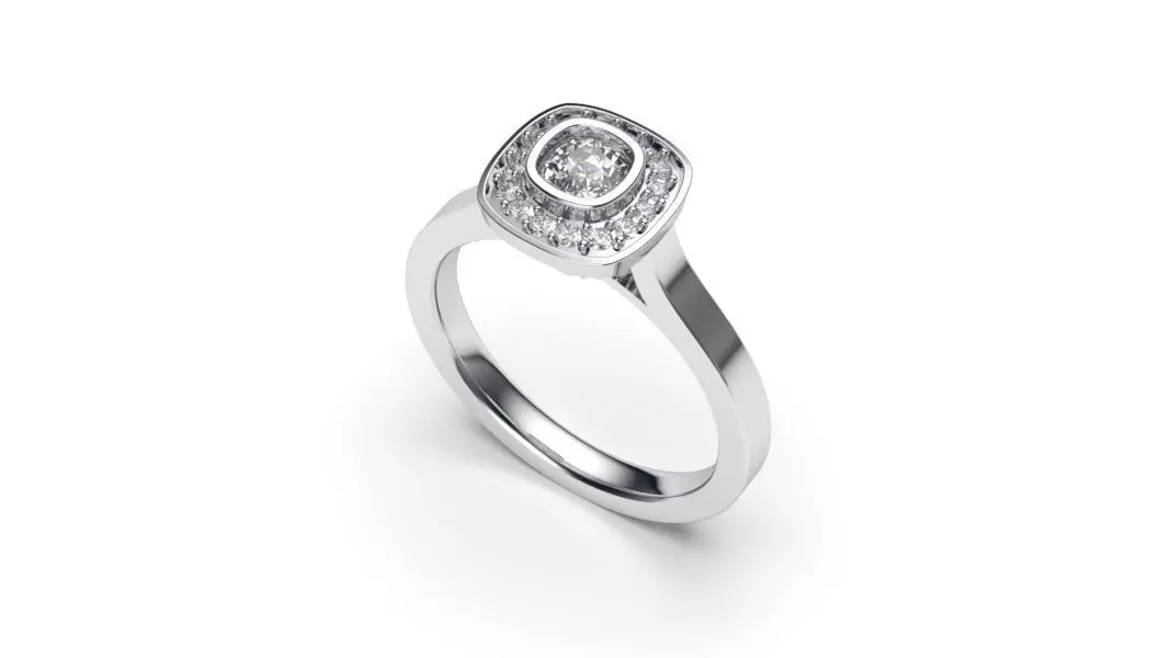 solitaire with ring sizes 8 part S97 3D print model