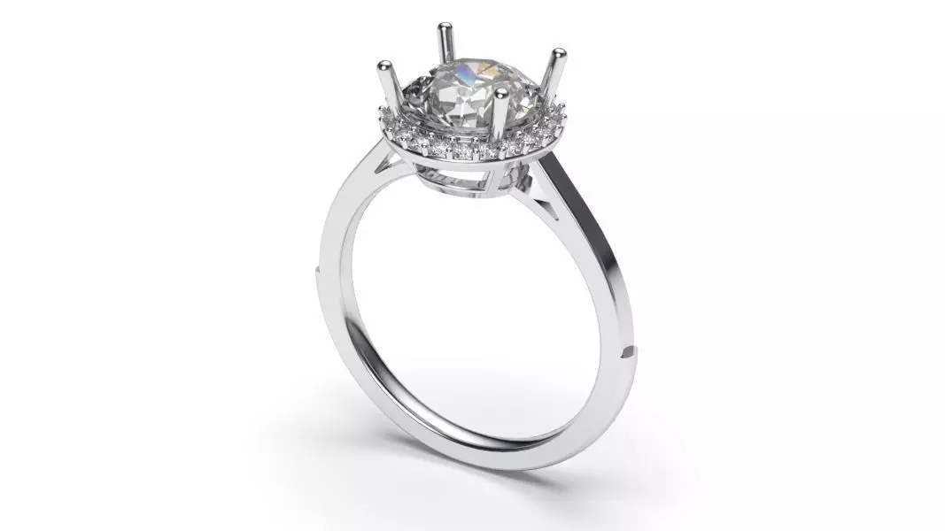 solitaire with ring sizes 9 part S99 3D print model