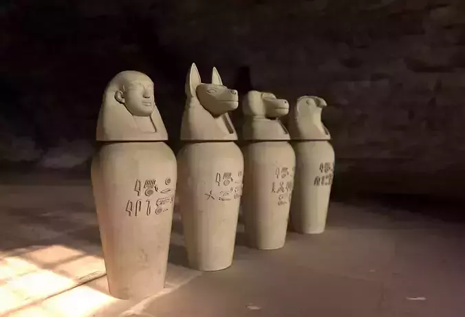 Canopic Jars 3D model