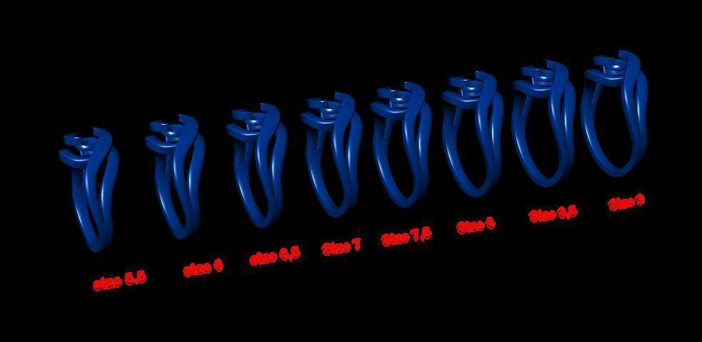 solitaire with ring sizes  8 part S100 3D print model_13