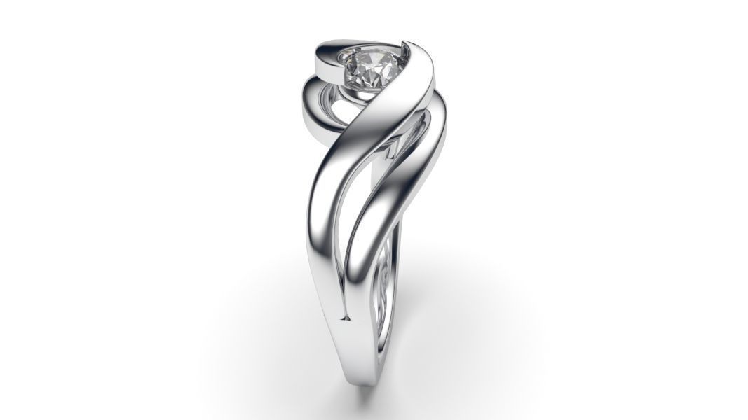 solitaire with ring sizes  8 part S100 3D print model_10