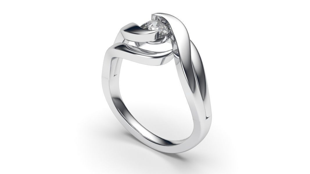 solitaire with ring sizes  8 part S100 3D print model_8