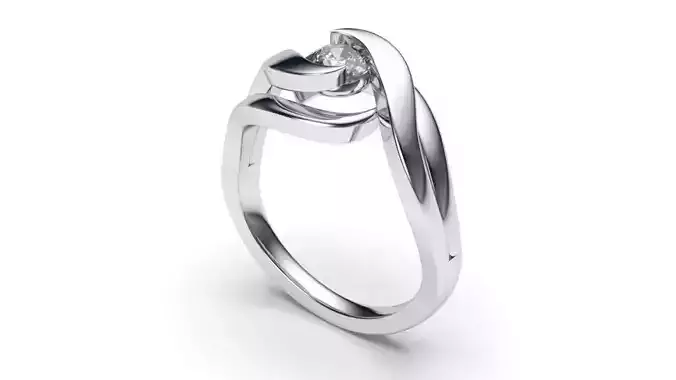 solitaire with ring sizes  8 part S100 3D print model