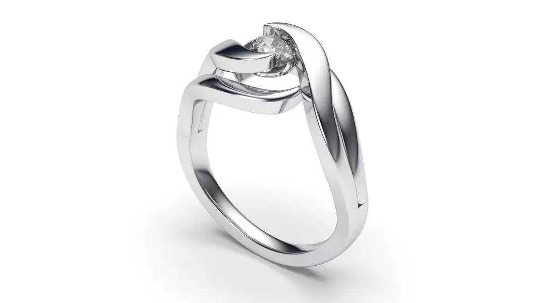 solitaire with ring sizes  8 part S100 3D print model_0