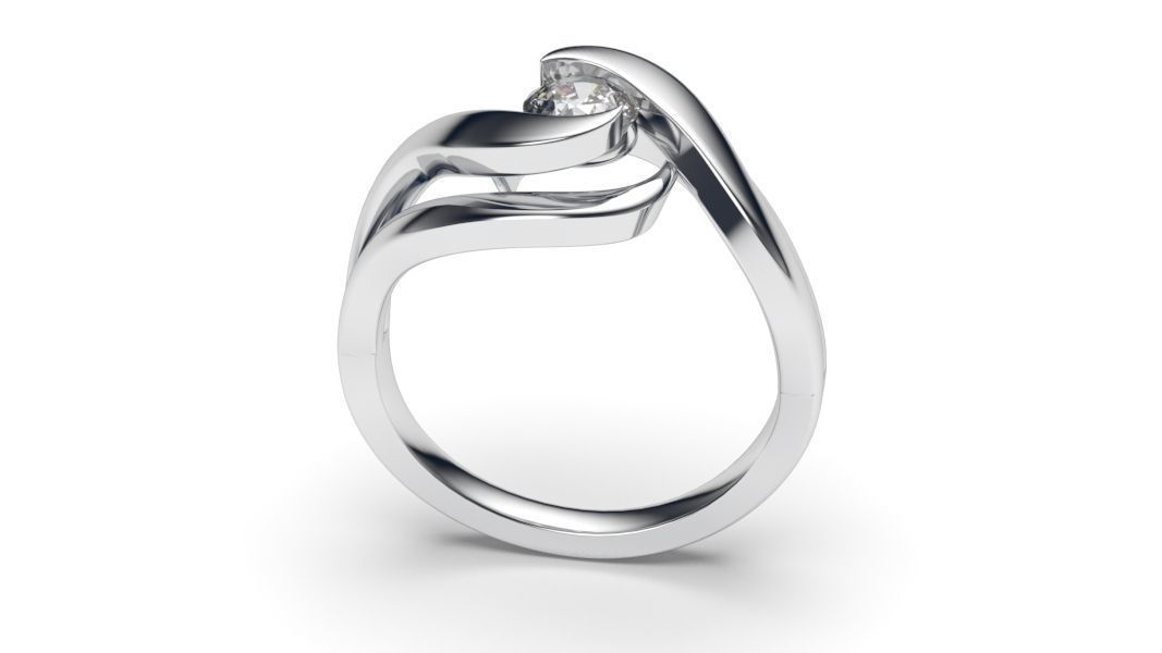 solitaire with ring sizes  8 part S100 3D print model_7