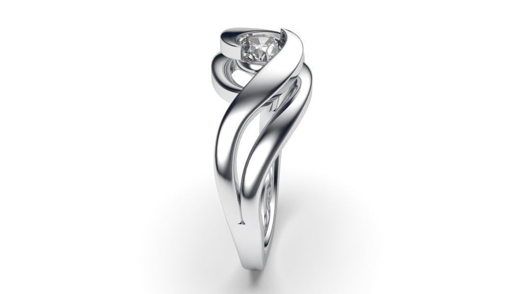 solitaire with ring sizes  8 part S100 3D print model_4