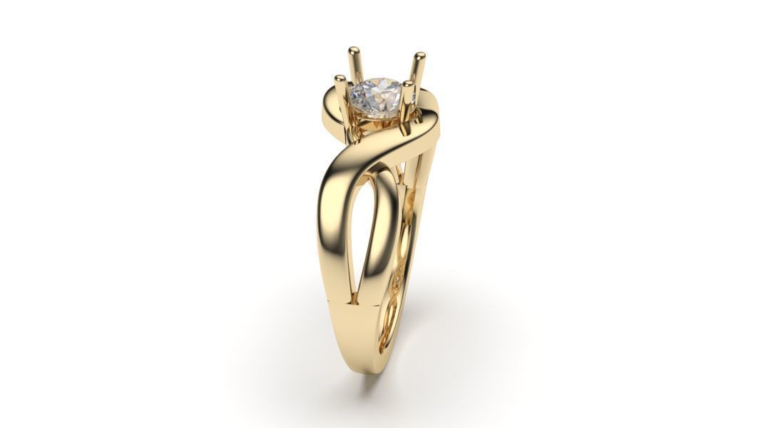 solitaire with ring sizes  8 part S101 3D print model_4