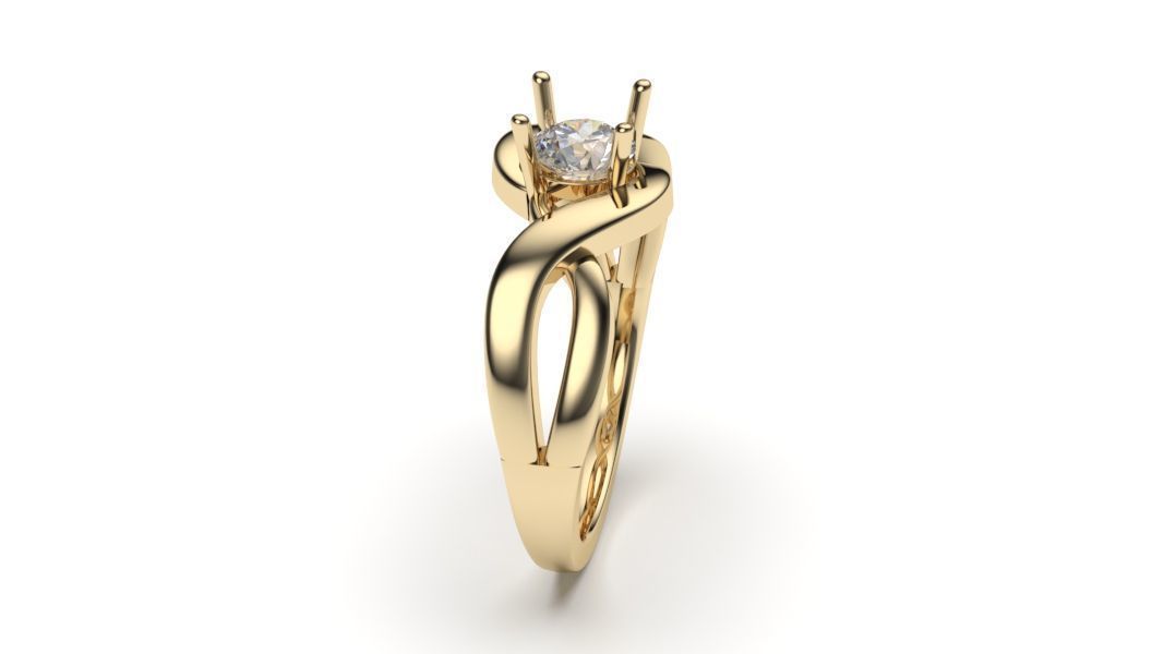 solitaire with ring sizes  8 part S101 3D print model_10