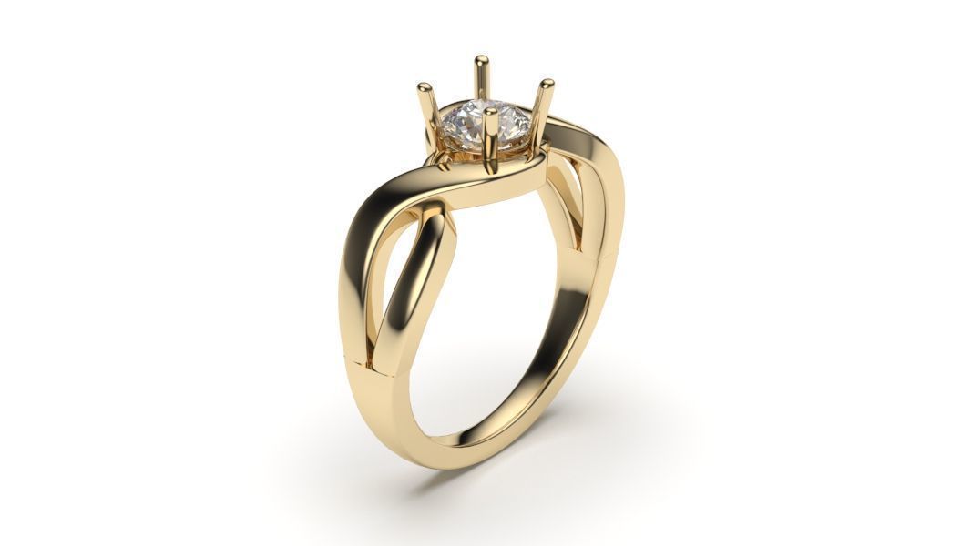solitaire with ring sizes  8 part S101 3D print model_5