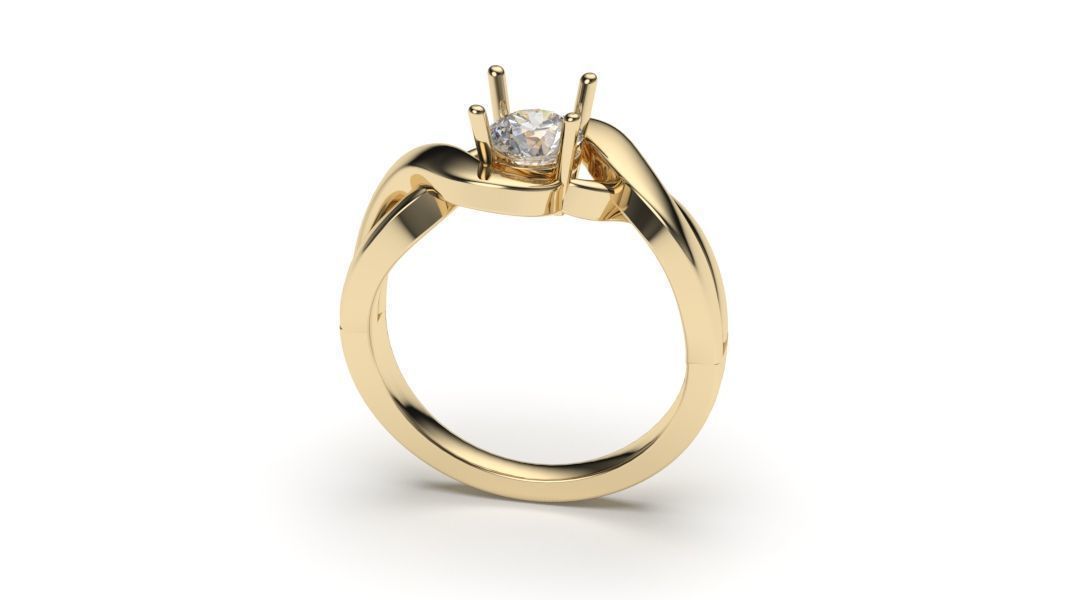 solitaire with ring sizes  8 part S101 3D print model_7