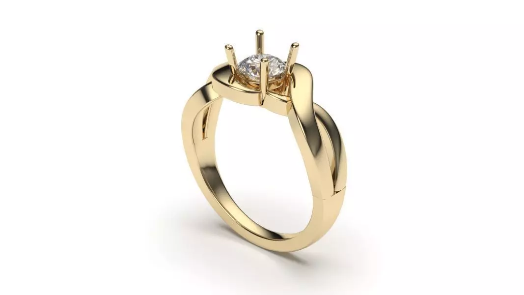 solitaire with ring sizes  8 part S101 3D print model_0