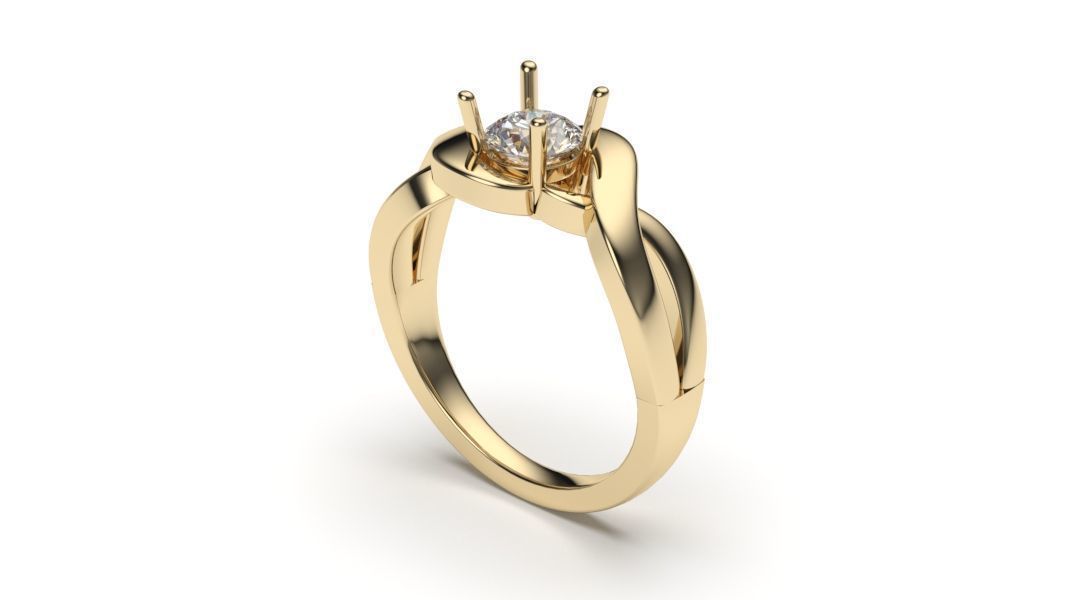 solitaire with ring sizes  8 part S101 3D print model_8