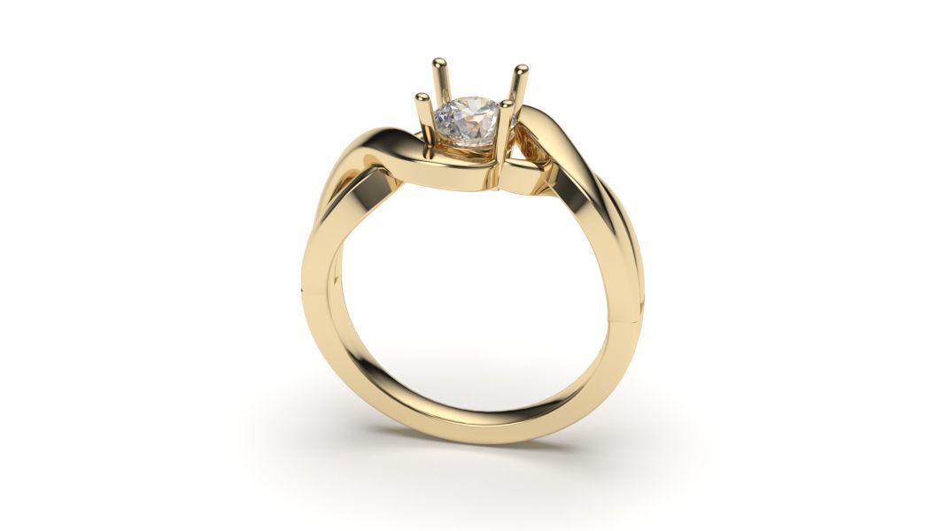 solitaire with ring sizes  8 part S101 3D print model_3